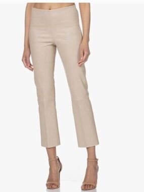 By Malene Birger Florentina Cropped Lamb Leather Trousers